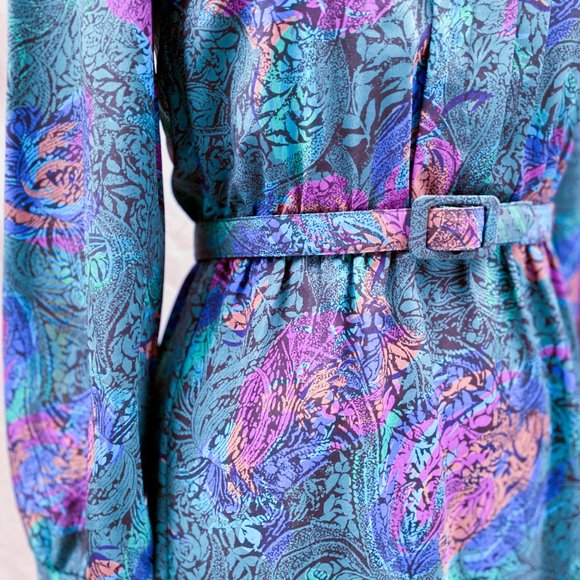 SOLD Retro Career Office Dress, Matching Belt - Picture 6 of 10